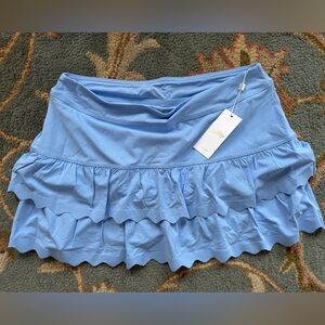 NWT Lilly Pulitzer L Large Miesha Zig Zag Skort Luxletic Jacaranda Blue New